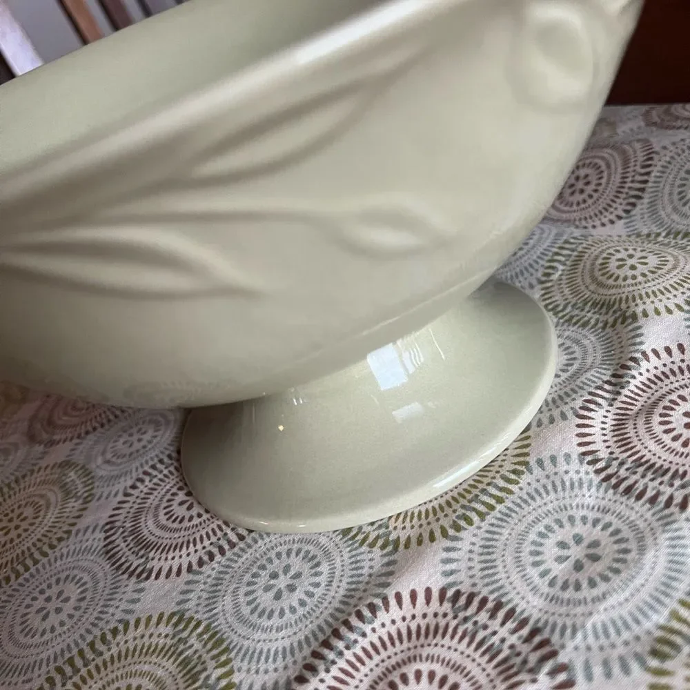 Laura Ashley Sage Green Rosemoor Pedestal Decorative Bowl